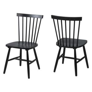 Set 2 scaune din lemn Riano Dining Black
