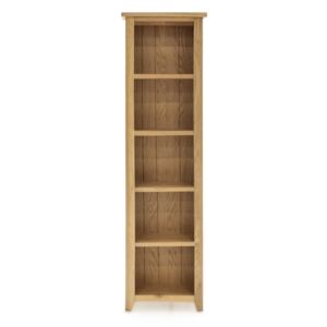 Biblioteca din lemn de stejar si furnir Ramore Slim, l52xA22,5xH177 cm