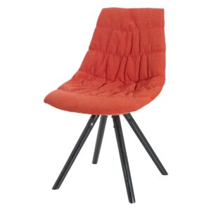 Scaun tapitat cu stofa, cu picioare de lemn Klass Red, l47xA54xH80 cm
