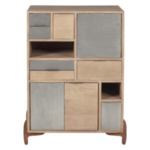 Cabinet din lemn Pasadena Natural, l64,5xA40xH86 cm