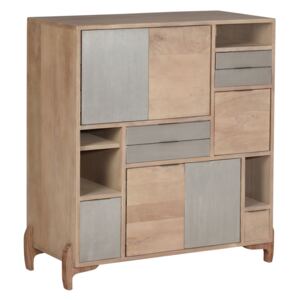 Cabinet din lemn Pasadena Natural, l90xA40xH93,5 cm