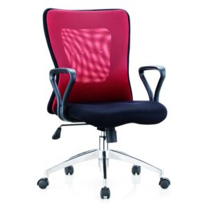 Scaun de birou ergonomic, tapitat cu stofa Novo S74 Black / Red, l60xA60xH98-108 cm
