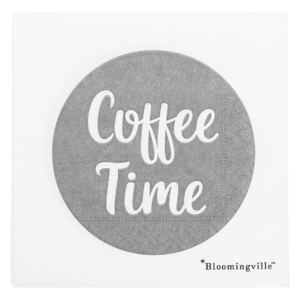 Servetele de hartie 'Coffee Time', Grey/White