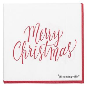 Servetele de hartie 'Merry Christmas', White/Red