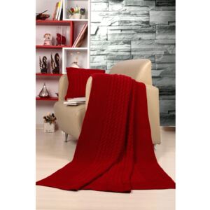 Set pătură și pernă Kate Louise Tricot Sultan, roșu