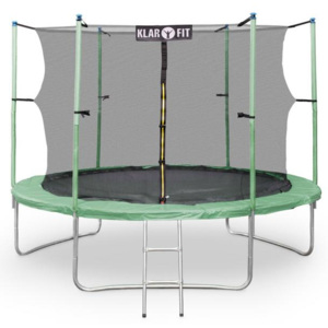 KLARFIT Rocket Start XXL trampoline 305cm siguranță scara net din aluminiu Capac verde