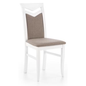 Scaun din lemn de fag tapitat Citrone White / Grey