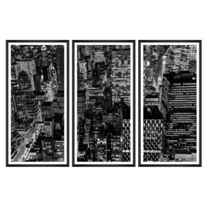 Tablou 3 piese Framed Art Downtown Manhattan