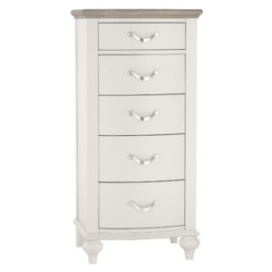 Cabinet din lemn si MDF, cu 5 sertare Montreux MOS70-5 White, l58xA49xH122 cm
