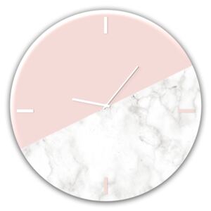 Ceas de perete Pink Marble GC011, Ø 30 cm