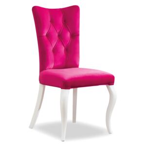 Scaun pentru copii, tapitat cu stofa si picioare din lemn Rosa Pink, l55xA56xH84 cm