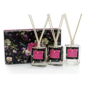 Set 3 difuzoare de aromă cu aromă de trandafir și patchouli Bahoma London Oasis Renaissance