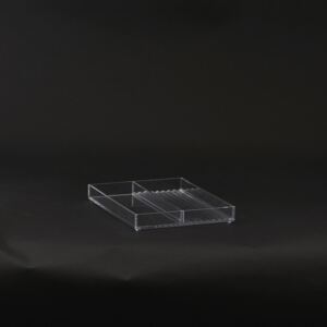 Tavi Compartimentate pentru Depozitare ORGANIZER - Plastic Transparent lungime(20.6cm) x latime(16.5cm) x inaltime(2.5cm)