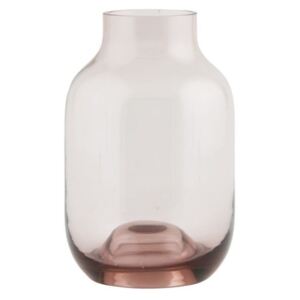 Vaza din Sticla Transparenta Roz (S) SHAPED - Sticla Roz diametru(9cm) x inaltime(14cm)