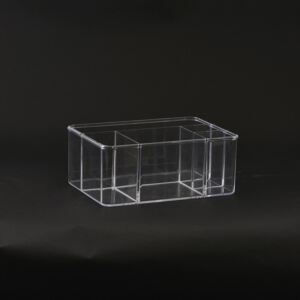 Tavi Compartimentate pentru Depozitare ORGANIZER - Plastic Transparent lungime(25cm) x latime(18cm) x inaltime(10cm)