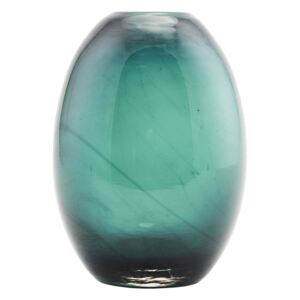 Vaza BALL din Sticla Albastru/Verde - Sticla Verde dia(10 cm) inaltime(15 cm)