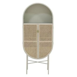 Cabinet Oval Retro Gri - Lemn Gri Diametru(65 cm x 30 cm x 160 cm)