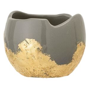 Ghiveci in Forma de Ou Gri - Ceramica Gri Diametru(8 cm) x Inaltime(6.5 cm)