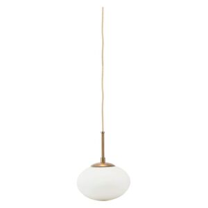 Lampa Suspendata OPAL Alb - Sticla Alb Diametru(22 cm) x Inaltime( 17 cm)