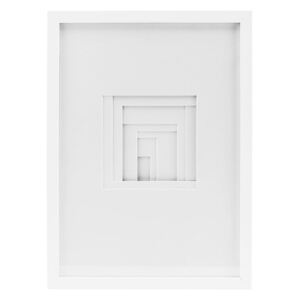 Tablou cu Forme in Relief Square SHAPES - Alb Lungime(29.7 cm) x latime(42 cm)