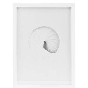 Tablou cu Forme in Relief Round SHAPES - Alb Lungime(29.7 cm) x latime(42 cm)