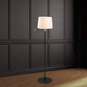 Lampadar elegant ARDEN, 40x160 cm, E27, 60 W, Metal, Auriu/Alb/Negru, Dormitor/Living/Birou