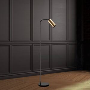 Lampadar elegant JOSEPH, 120x28 cm, E27, 70 W, Metal/Sticla, Auriu/Negru, Dormitor/Living/Birou