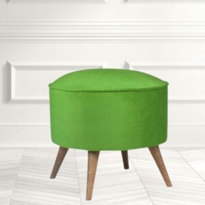 Taburet Verde CAPRI, Stofa catifelata, 45x45x43 cm, Stil modern, Living/Dormitor/Birou