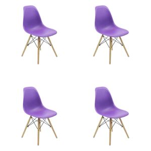Set 4 Scaune Bucatarie Fin 3992 Finisaj Mov