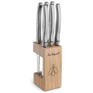 Lou Laguiole Set de cuțite pentru friptură cu suport, 7 piese argintiu 250200K000K35