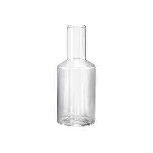 Carafa de Sticla cu Model Incretit - Sticla Transparent inaltime(34cm) x latime(9cm)
