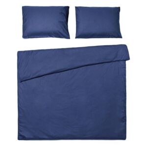 Lenjerie pentru pat dublu din bumbac Le Bonom, 160 x 220 cm, albastru marin