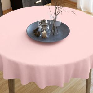 Goldea față de masă decorativă loneta - roz - rotundă Ø 60 cm