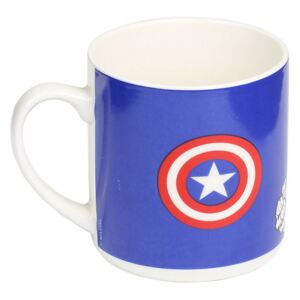 Cana Avengers Captain America, colectie Avengers, 320 ml, portelan, albastru, alb
