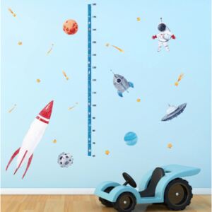 Autocolant de perete "Metru pentru copii - Univers" 130x83cm