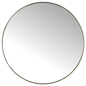 Oglinda rotunda cu rama din metal aurie 116x2x116 cm