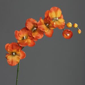 Orhidee artificiala fir portocalie - 72 cm