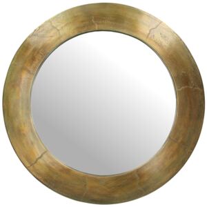 Oglinda rotunda cu rama din aluminiu aure 59,5x2x59,5 cm