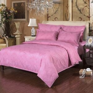 Lenjerie de pat din microfibră pentru pat dublu DecoKing Pink Arabesque, 200 x 220 cm