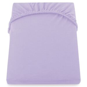 Cearșaf de pat cu elastic DecoKing Nephrite Violet, 200–220 cm, violet deschis