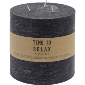 Lumânare decorativă Time to relax, negru, 14 cm