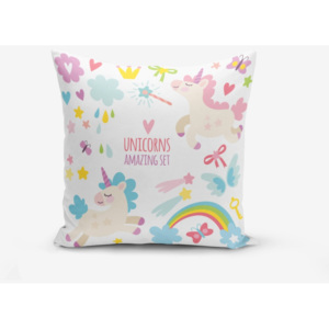 Față de pernă cu amestec din bumbac Minimalist Cushion Covers Unicorn Child, 45 x 45 cm