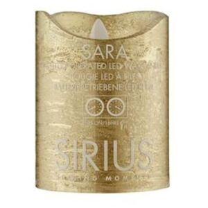 SIRIUS Wax LED lumânare - 10 cm, auriu
