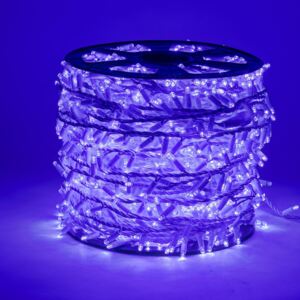 DecoLED LED șirag – 100 m, 2000 diode albastre, cablu alb