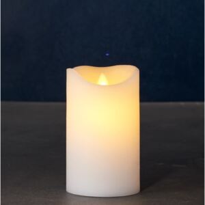 Lumânare ceară LED Sara exclusive - 12,5 cm, alb