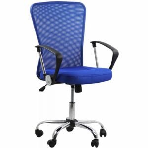 Scaun pentru birou, inaltime 108 cm, suporta maxim 110 kg, Albastru