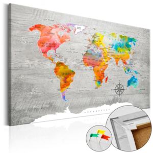 Tablou din plută - Multicolored Travels 90x60 cm