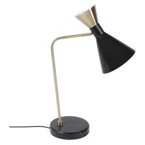 Lampa birou neagra/aurie din metal 55 cm Diva Zago