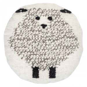 Perna decorativa crem din lana 45 cm Sheep Bloomingville