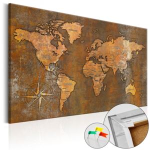 Tablou din plută - Rusty World 90x60 cm
